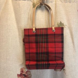 Small Red Plaid Handbag
